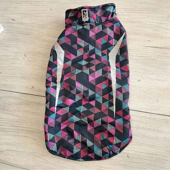 RC PETS Fleece Lined Dog Coat Jacket Multicolor Geometric Print 40-50 Pounds. - Picture 1 of 6